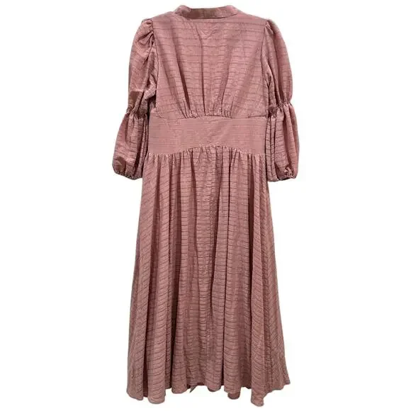 Anthropologie Pink Midi Dress - Picture 9 of 9